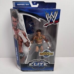 WWE Elite Collection CM Punk Series 29 Action Figure with Hooded Sweatshirt
